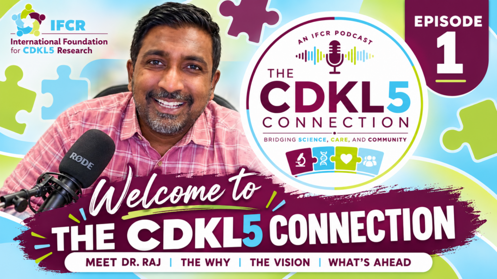 Episode 1 cover - Welcome to The CDKL5 Connection podcast
